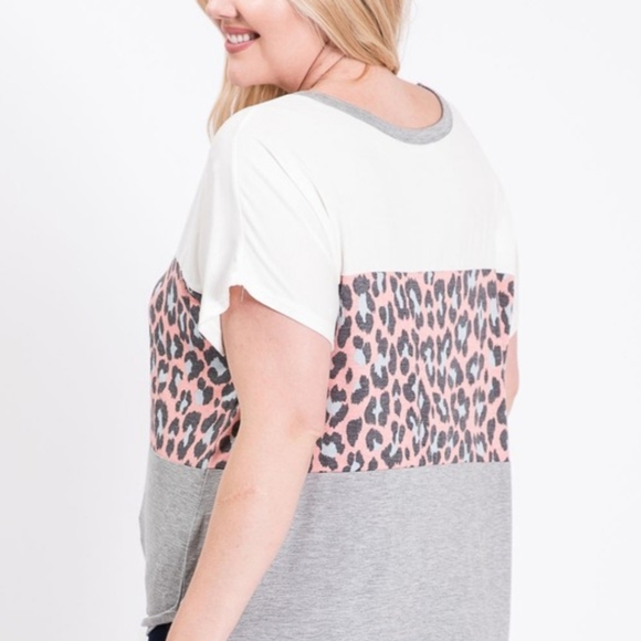 Colorblocked Tie Front Top NWT - Picture 4 of 5